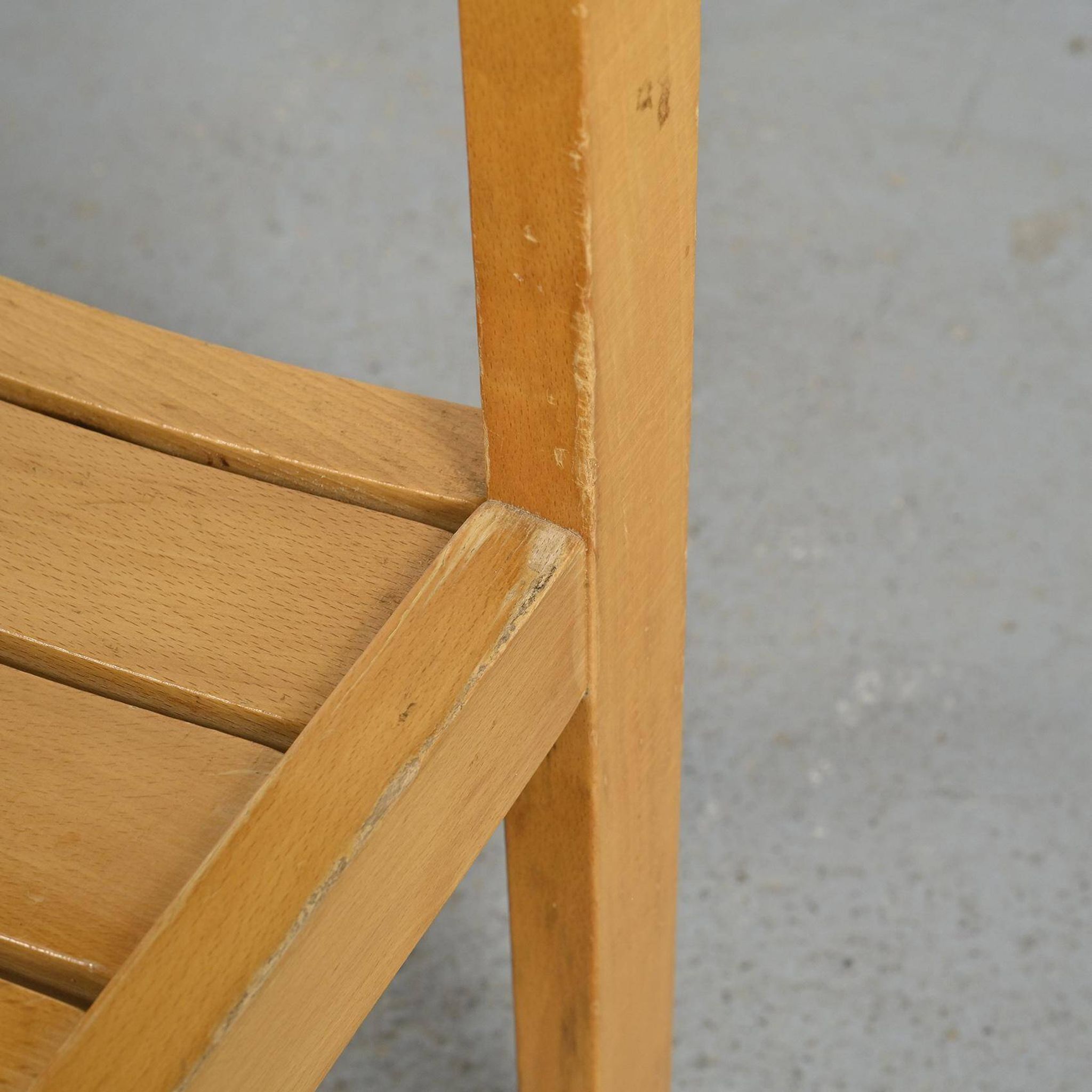André Sornay, set of six beechwood chairs, France 1960