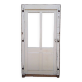 Old glazed door 211.5x105.5cm and its entrance door frame.