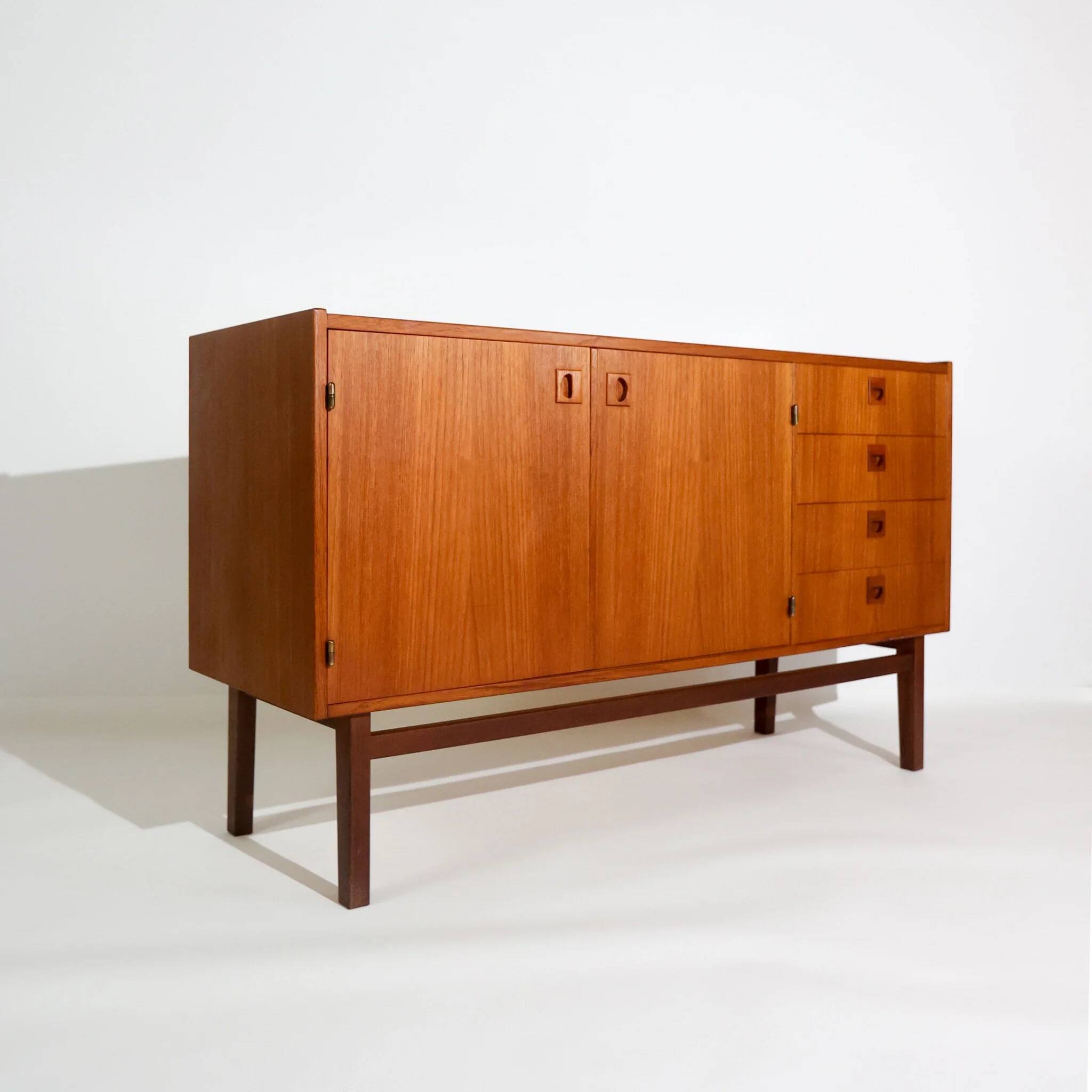 Vintage Scandinavian teak sideboard fully restored.