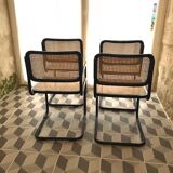 Set of 4 black Marcel Breuer B32 chairs