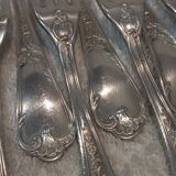 11 silver plated dessert forks, Ercuis LXV 29, 18.9cm