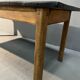 Oak farmhouse table, black top