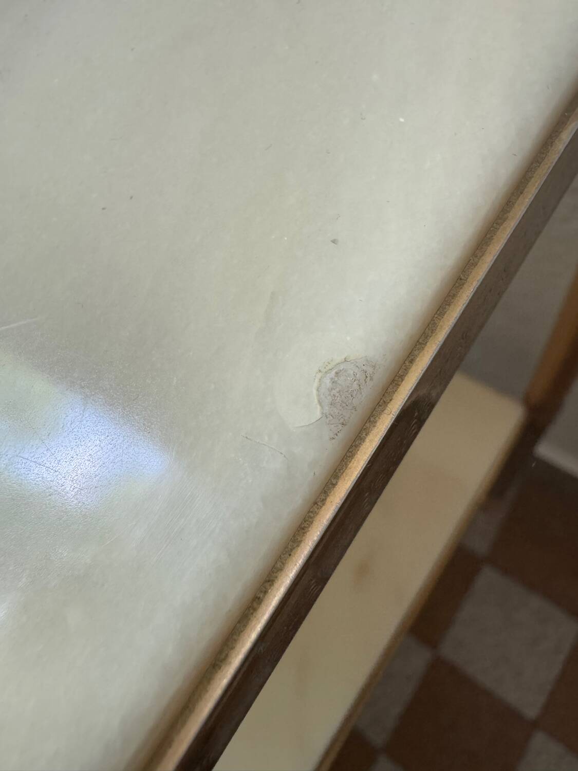 60s brass marble side table