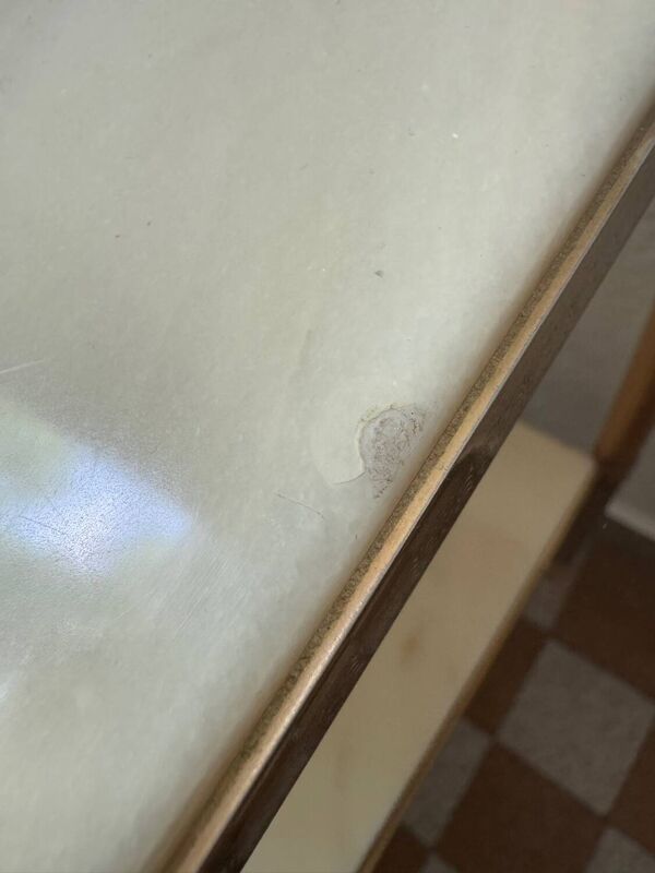 Table d’appoint laiton marbre années 60