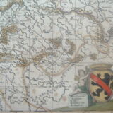 Carte ancienne xvii province de namur belgique par visscher, comitatus namurci, atlas minor, cadre