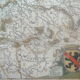 Carte ancienne xvii province de namur belgique par visscher, comitatus namurci, atlas minor, cadre