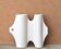 Sgrafo Modern sculptural white porcelain vase by Peter Muller