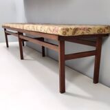 Entryway Set of Wall Mirror, Walnut Console and Bench by Brugnoli, Italy