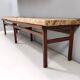Entryway Set of Wall Mirror, Walnut Console and Bench by Brugnoli, Italy