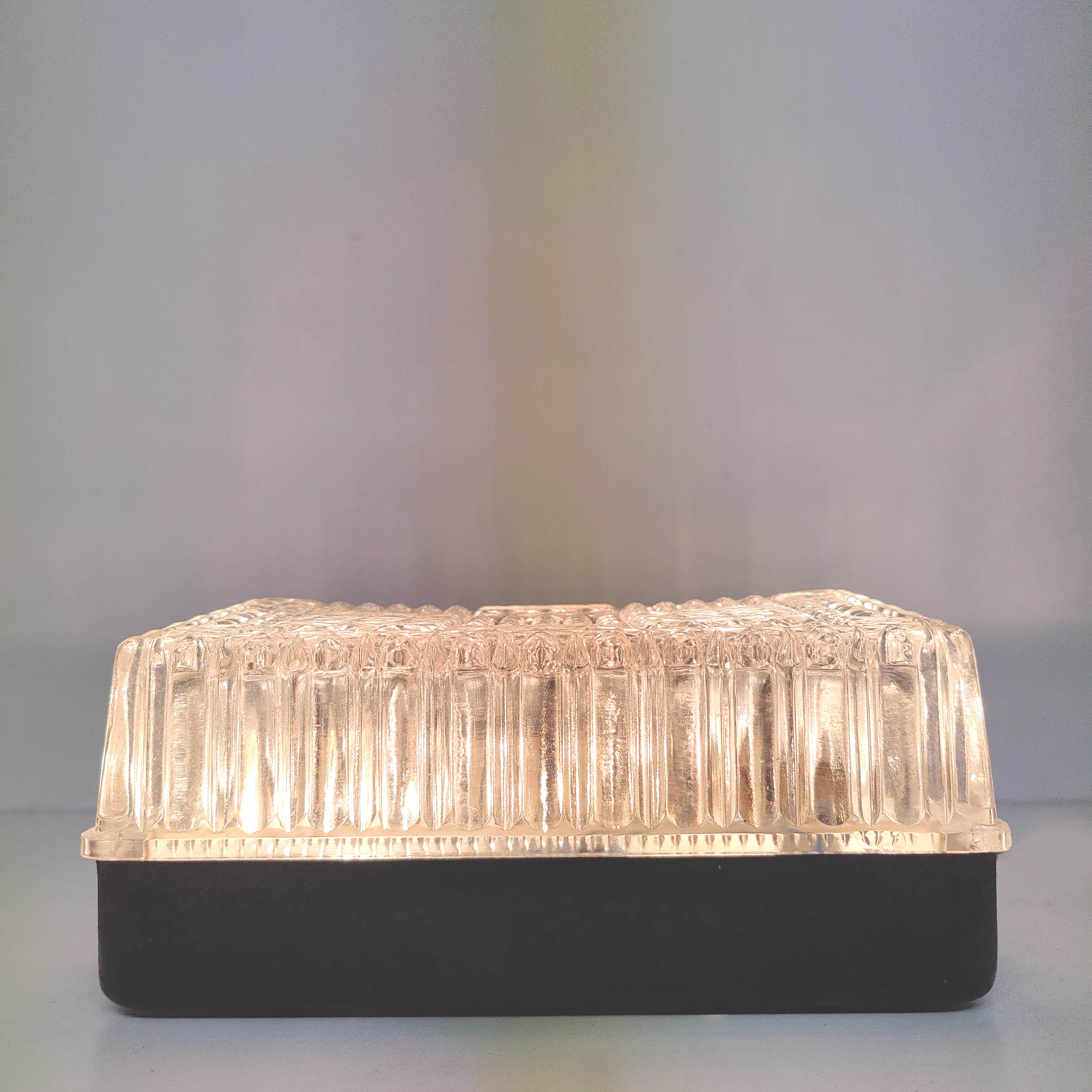 Vintage wall lamp ceiling lamp glass bubbles and metal 60s
