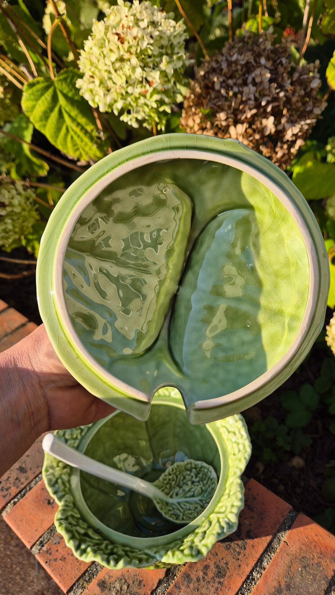 soupière chou vert avec louche