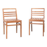 Pair of lattice chairs model 103, 1941, René Gabriel