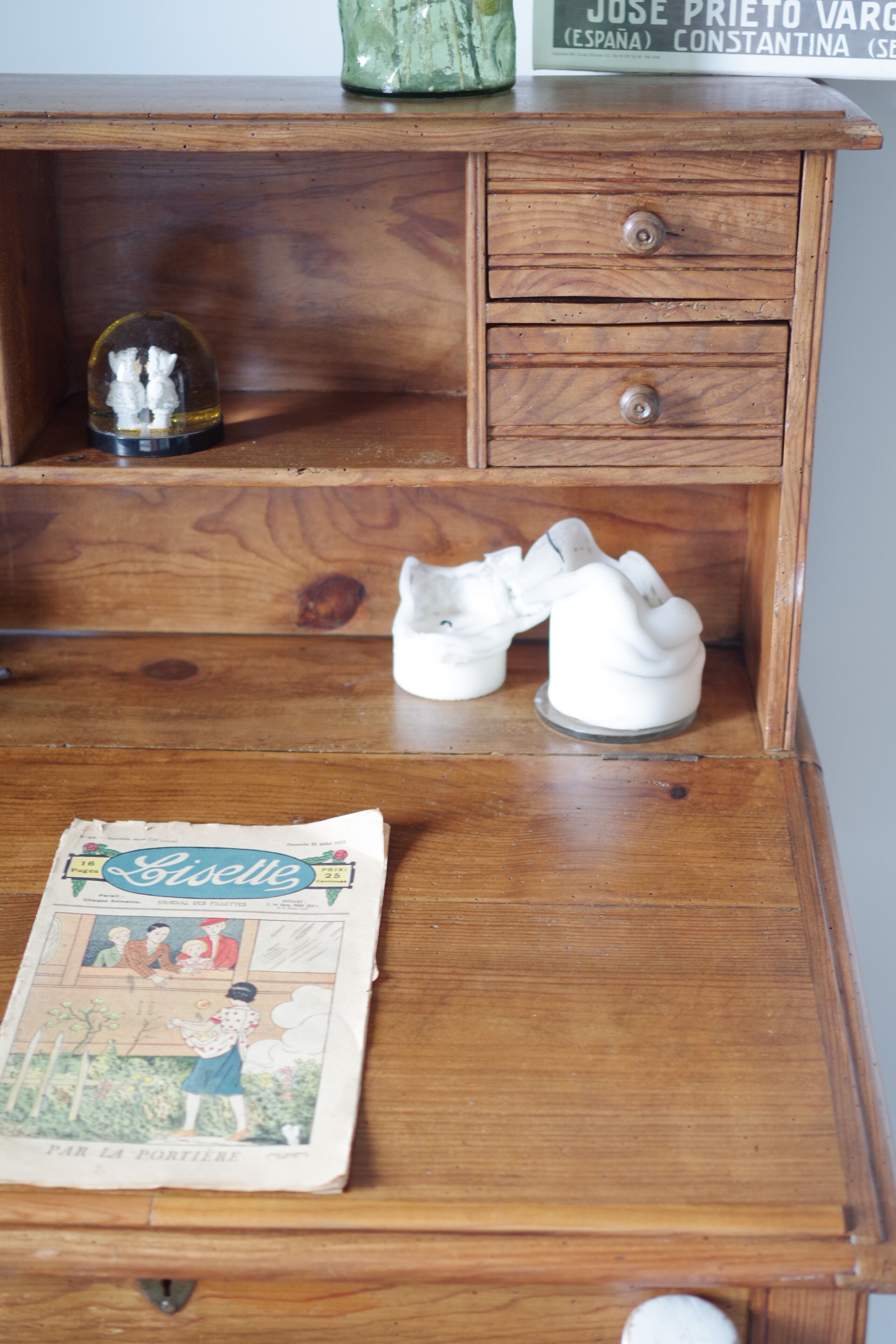 Old wooden writing desk