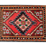 Vintage persian rug, handwoven oriental area carpet mat- 37x55cm