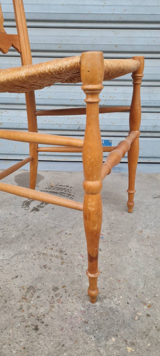 Chiavarine chair in wood and straw