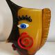 Fish head vase in Murano glass from the 1980s.