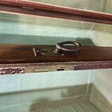 19th-century English mahogany three-door wardrobe.