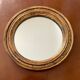 Miroir rond vintage en bois doré 25cm