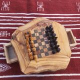 Rustic handmade chessboard 30×33cm