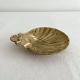 Vintage bronze shell ashtray