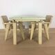Table et chaises bois pour poupées, jouet d'enfant