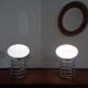 Opaline Glass and Chrome Table Lamps from Honsel, 1970s, Set of 2