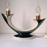 Iridescent ceramic lamp by Verceram France c.1960