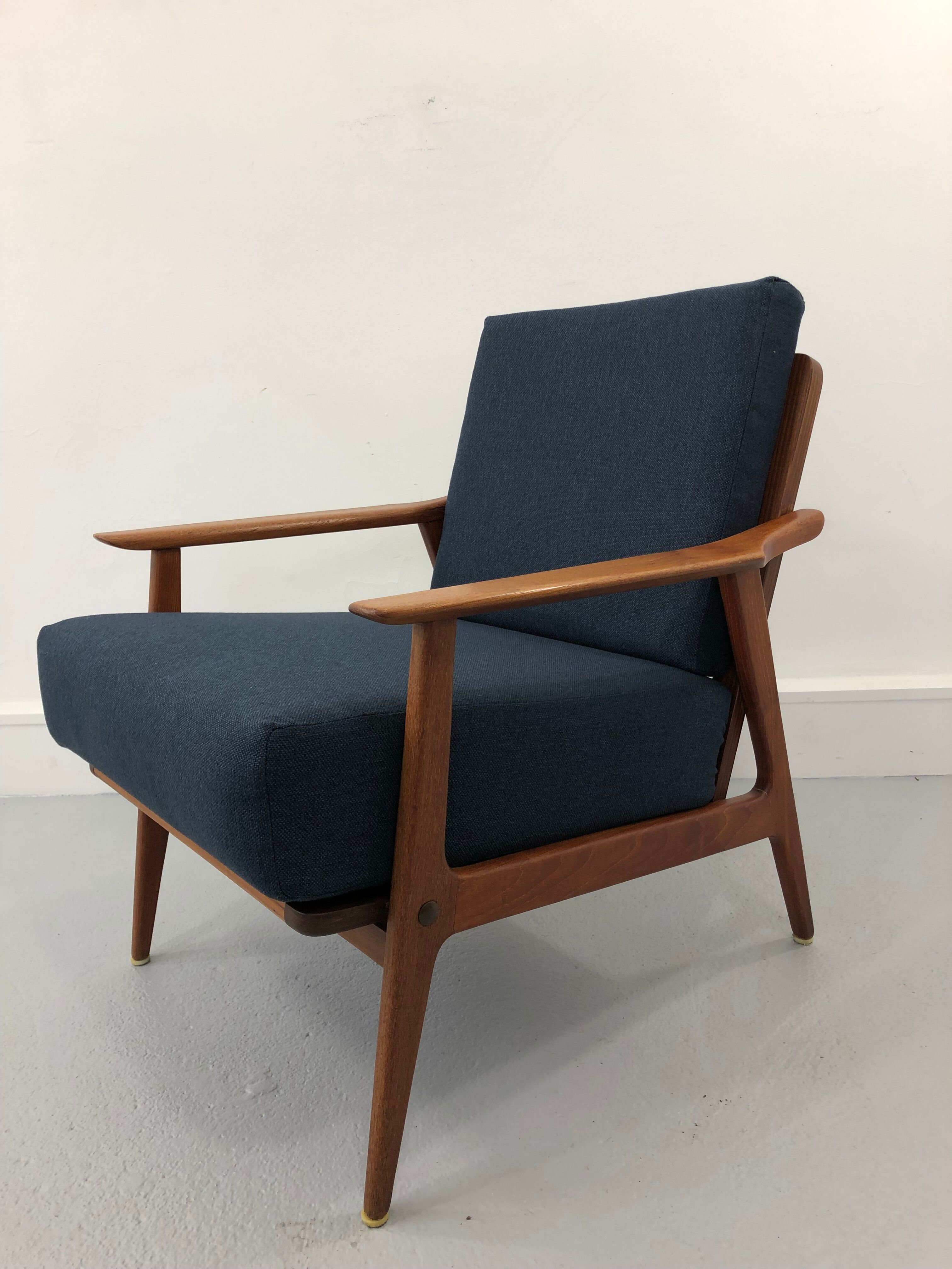 Vintage danish teak lounge chair, 1970s