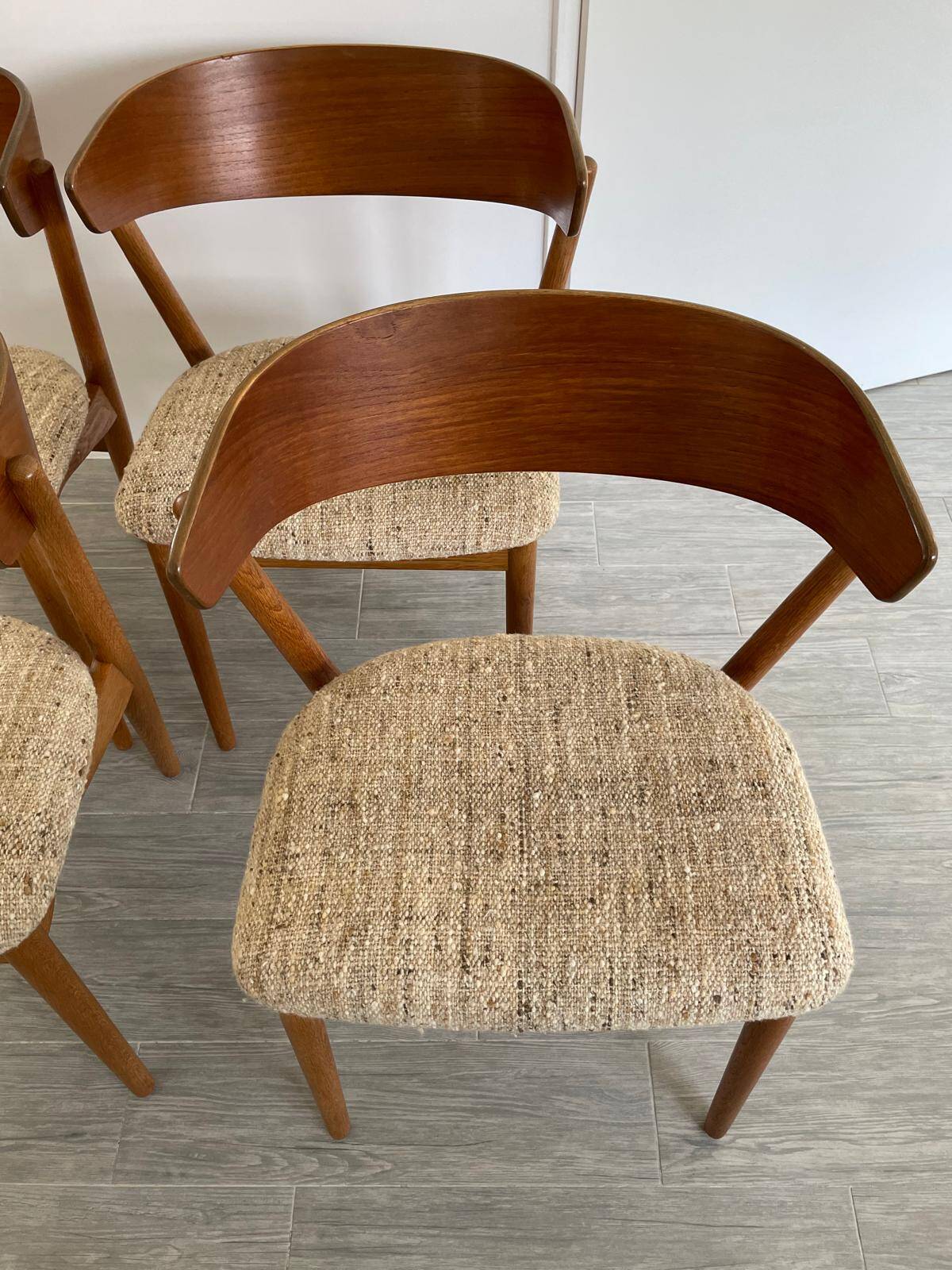 4 Helge Sibast dining chairs model 7, 1953