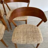 4 Helge Sibast dining chairs model 7, 1953