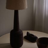 Tall decorative floor lamp in organic ceramic, mid-century Danish, 1970s.