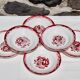 Set of 6 hollow plates Terre de Fer, model "Odette", Digoin Sarreguemines