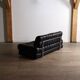 De Sede DS-85 sofa bed in black leather, Switzerland, 1960s