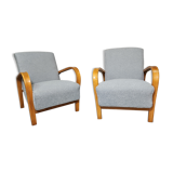 Fauteuils en hêtre par Karel Kozelka & Antonin Kropacek années 1940