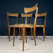 Vintage dining chairs by Pirelli Sapsa, Italy 1950s, set of 4.