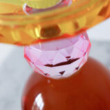 Colored glass candle holder