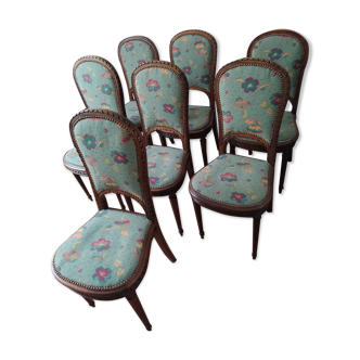Sept chaises anciennes de style louis XVI