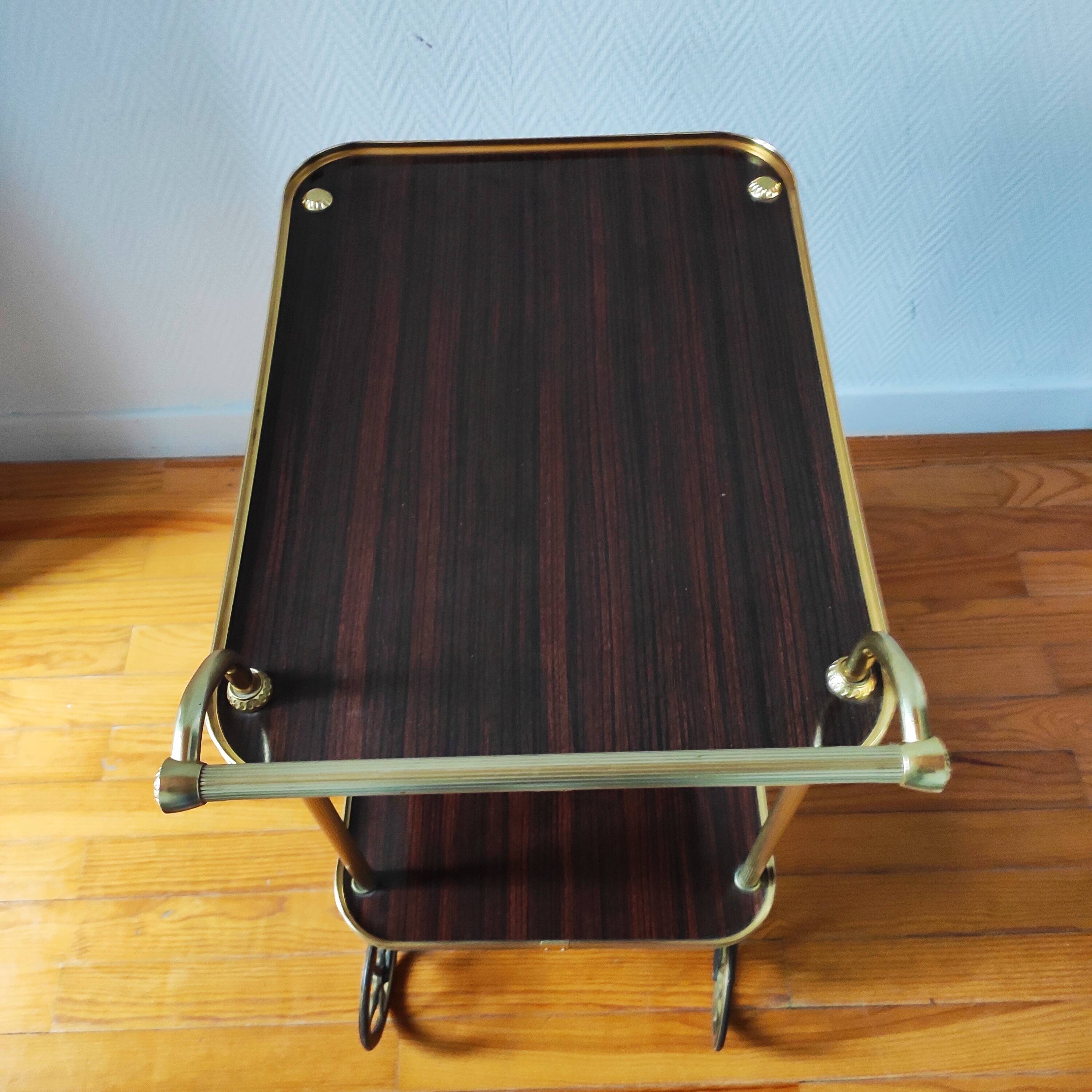 Vintage 1960s rolling bar cart
