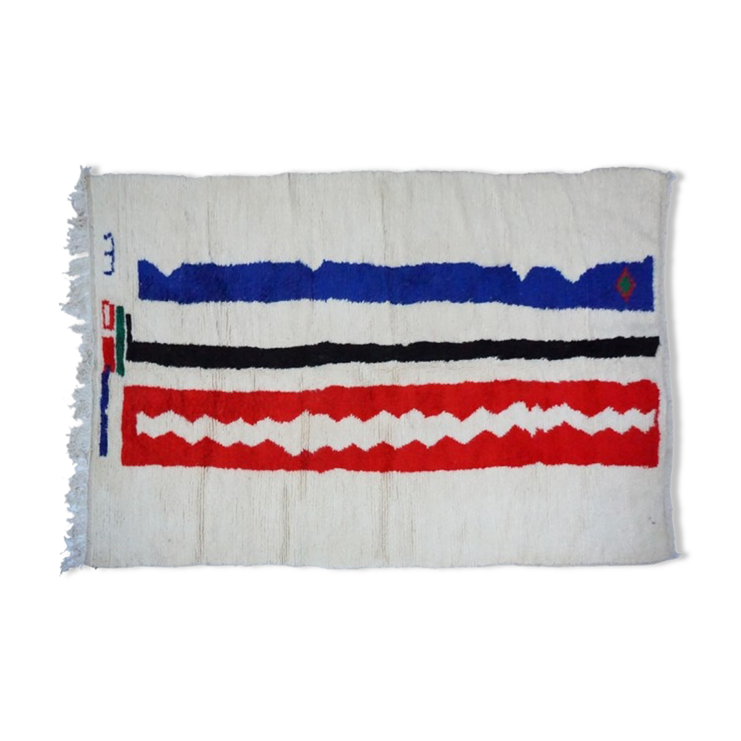 Colorful Berber carpet 247 x 143cm