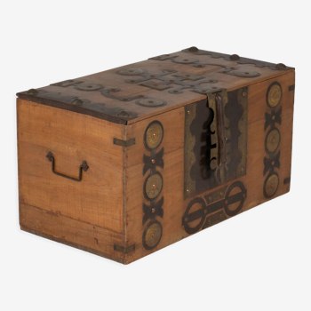 African-style wooden chest, 20th century