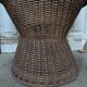 Large woven rattan armchair