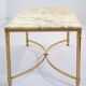 Coffee table marble and gilded metal