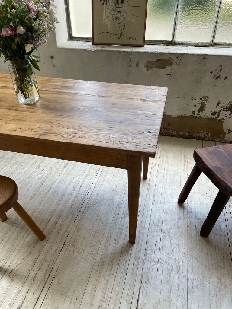 Farm table pine and walnut 2m