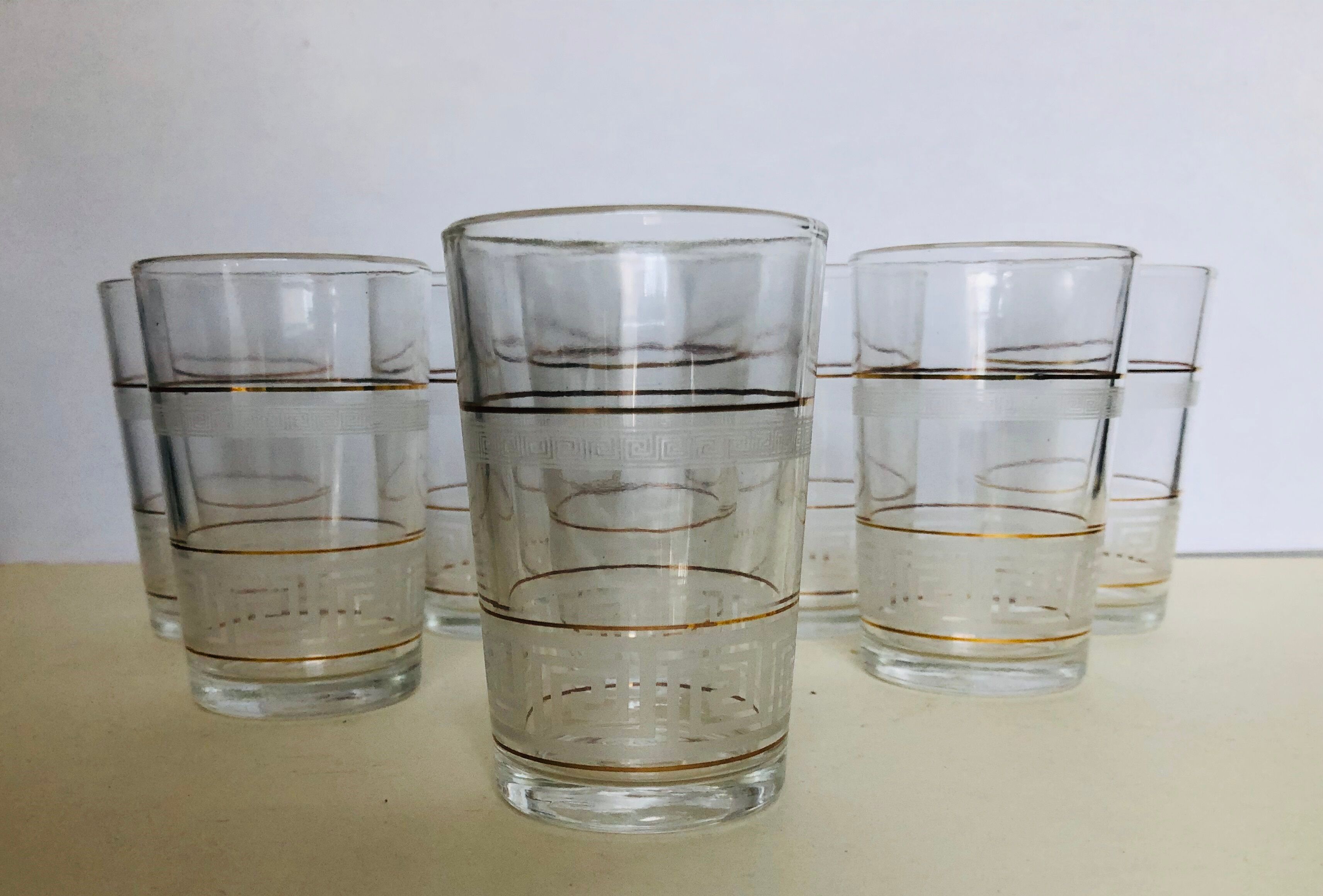 Set of 8 tea glasses