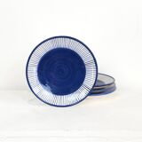 Assiette moyenne - PALME bordure bleu