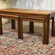 Set of 3 nesting tables in teak from the 1970s.
