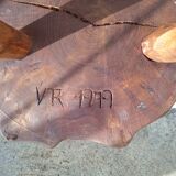 Brutalist naturalistic tripod stool