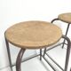 4 vintage metal and wood laboratory stools