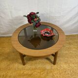 Mid-Century Retro Vintage Round Coffee Table by Schreiber 1960–1970