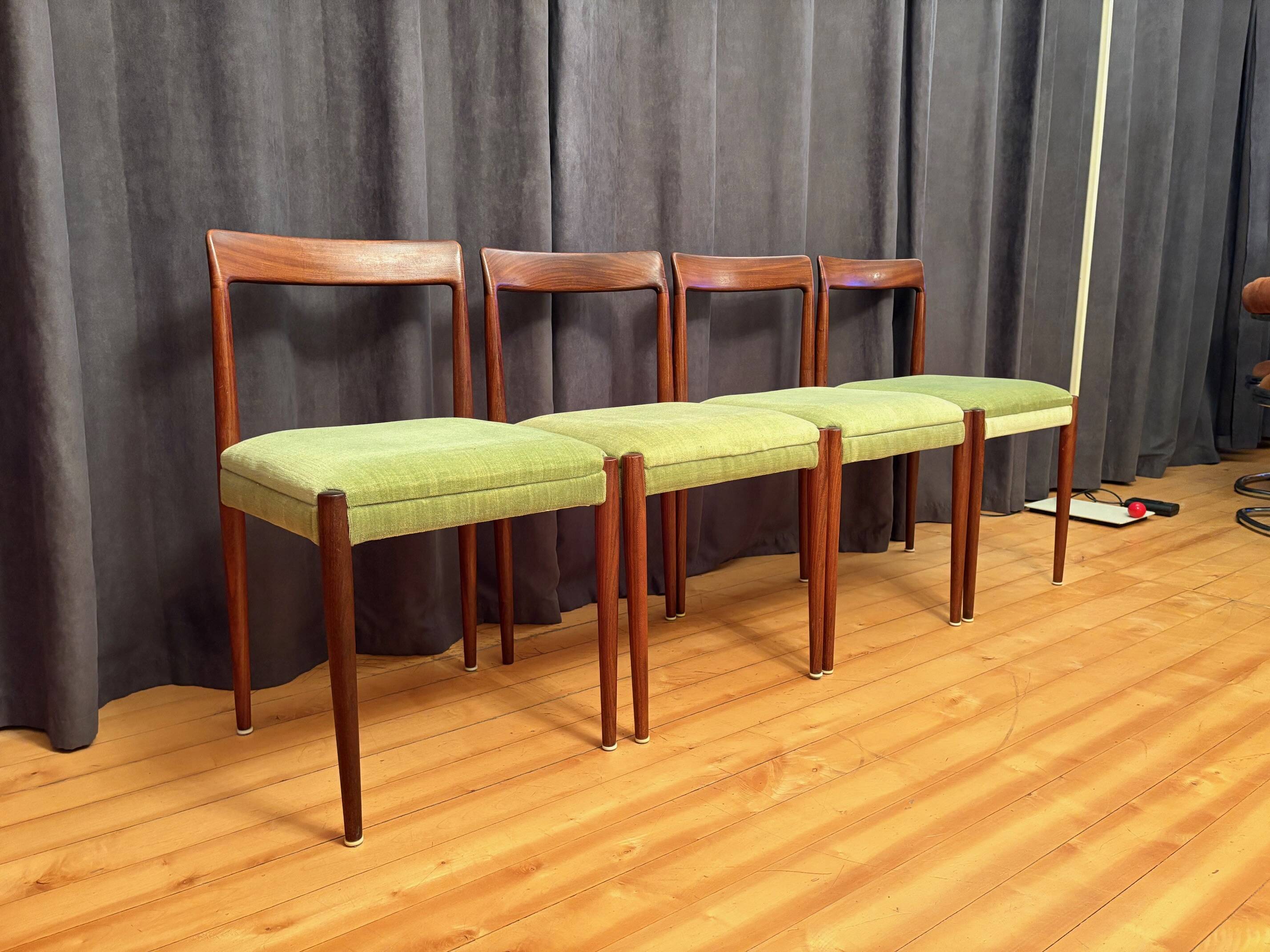 Set of four Lübke chairs, Germany, 1960s